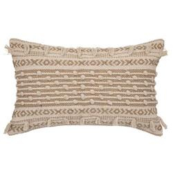Dekoratív párna bojtokkal és pomponokkal, 38 x 58 cm