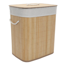 Bambusz szennyestartó, kivehető zsákkal, 60 l