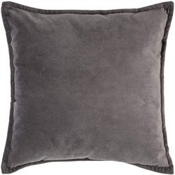 Dekoratív párna, díszpárna, 45 x 45 cm, antracit színű