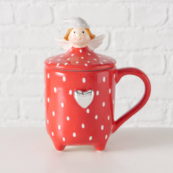 MALENA, 360 ml-es fedeles teafőző bögre