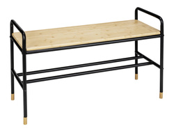 Bambuszpolcos cipőtartó, 80 x 50 x 33,5 cm, Loft, WENKO