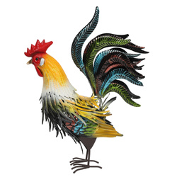 Fém kerti kakas figura, 40 cm