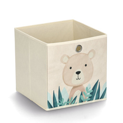 Textil doboz állatkával, 28 x 28 x 28 cm