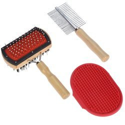 Kutyafésű készlet, 3 darabos