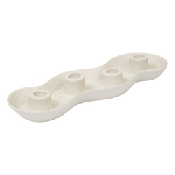 Cserép gyertyatartó 4 hosszú gyertya számára CHERRY, 32,5 x 4,4 x 11,2 cm