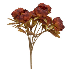 Mesterséges FRIA 5 bazsarózsa csokor, 53 cm magas, rózsaszín