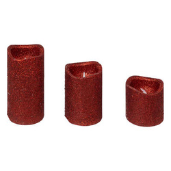 LED gyertyák készlete különböző méretekben, 3 darab