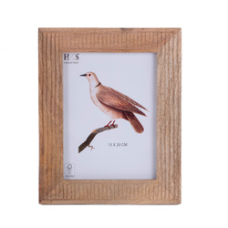 Álló fényképkeret díszes mangófából készült kerettel, 21 x 26 x 2,5 cm