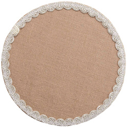 Jutából készült tányéralátét DARLA, Ø 38 cm