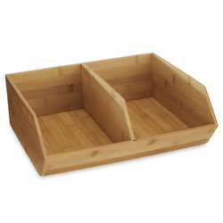 Bambusz asztali szervező, két rekesszel