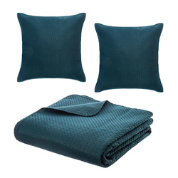DOLCE 240 x 260 cm-es ágytakaró, 2 párna, tengerész kék