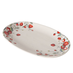 Emily kerámia tálca, szamóca mintával, 29 x 18 cm