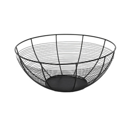 Fekete Contemp gyümölcsös kosár, fém