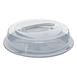 Átlátszó fedeles kerek tortatartó, Ø 35 cm
