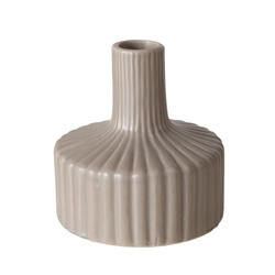 Nude színű, bordázott LIBELLY váza, 11 cm