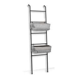 Zuhanytéri polc létra formájában, 2 kosár, ZELLER