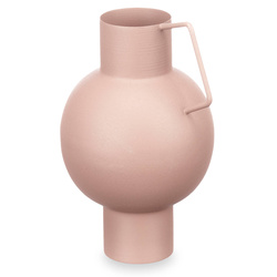 Fém váza pasztell színben, magassága 23 cm