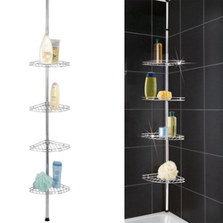 Sarok, teleszkópos fürdőszobai polc zuhanyzóhoz - összesen 4 szint