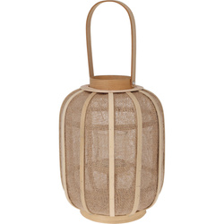 BOHO rattan lámpás széles fogantyúval