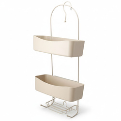 ARC fém fürdőszobai polc, 24 x 12 x 59 cm, ecru