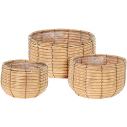 Fonott virágcserép fedelek, 3 db különböző méretben