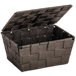 ADRIA tároló kosár fedéllel, WENKO, sötétbarna