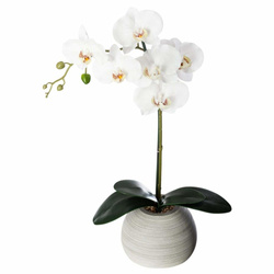 Műanyag orchidea kerámia cserépben, 50 cm