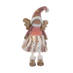 LED világítással ellátott angyalszobor, 69 cm