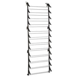 Cipőszárító, ajtóra akasztható szervező, 183 x 63 x 20 cm, fehér