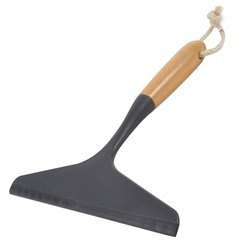 Ablaktisztító, 25 cm, bambusz fogantyúval