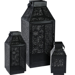 3 fém lámpás készlet különböző méretekben