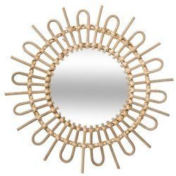 SOLEIL fonott dekoratív tükör, Ø 50 cm
