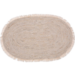 Ovális szőnyeg a nappaliba, kukoricalevelekből, 80 x 50 cm