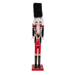 Diótörő, fából készült figura, karácsonyi dekoráció, magassága 60,5 cm
