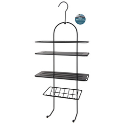 Zuhanytálca polc, szappantartóval és akasztókkal