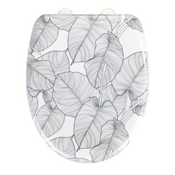 Duroplaszt WC-deszka díszített nyomattal, könnyű zárás, WENKO