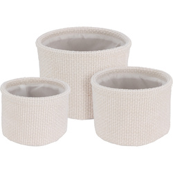 Kerek tárolókosarak készlete, 3 db.