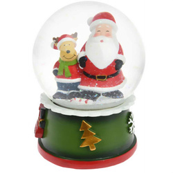 Hópehely gömb karácsonyi karakterekkel, Ø 10 cm