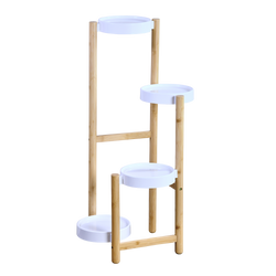 Bambusz virágtartó műanyag alátétekkel