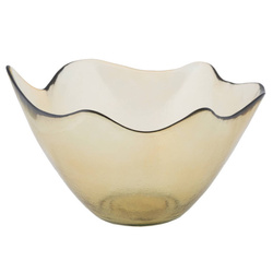 Díszes üveg tál újrahasznosított anyagból, Ø 30 cm