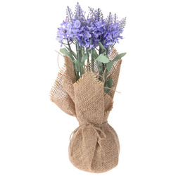 Művirágok juta cserépben, 26 cm