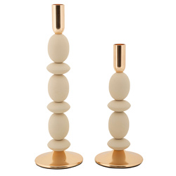 SHUTTLE 2-részes gyertyatartó-készlet modern dizájnnal, 25 cm & 33 cm magas