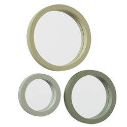 NILSSON vastag keretes kerek tükör szett, 3 db.