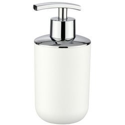 Folyékony szappan adagoló, krómozott pumpás tartály, fehér