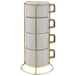 ARYA kerámia csészék állványon, 170 ml, 4 darab