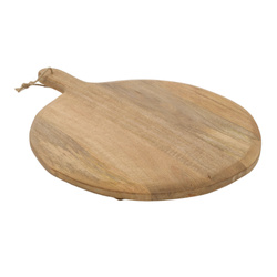 Mangófából készült kerek tálalódeszka, Ø 47 cm