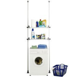 Teleszkópos konyhai, fürdőszobai polc, HERKULES Twin gardrób polcok, 2 szint, WENKO