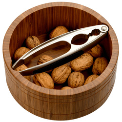Sötét bambusz tál diótörővel, Ø 16,6 cm