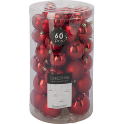 Karácsonyi díszgömb készlet különböző méretekben, 60 db.