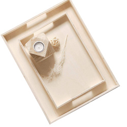 Fából készült Simplicity tálcák, 2 alátéttel